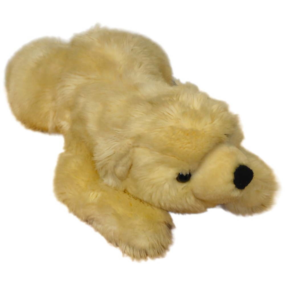 SeaWorld Polar Bear Plush 13in Cream Excellent Vintage Plastic Pellets